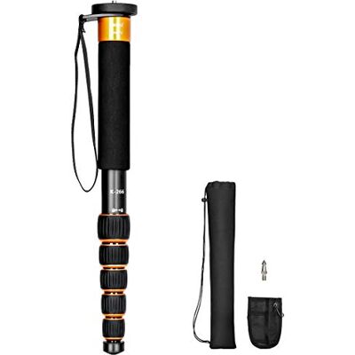 koolehaoda Monopie de 6 Secciones Varilla compacta Unipod de aleación de Aluminio, máx. Carga 10 kg, el tamaño Plegable es de Solo 38cm (Naranja) koolehaoda Monopie de 6 Secciones Varilla compacta Unipod de aleación de Aluminio, máx. Carga 10 kg, el tamaño Plegable es de Solo 38cm (Naranja)