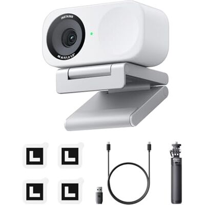 Insta360 Link 2C Paquete de trípode Blanco ártico Webcam 4K PC/Mac, Sensor 1/2", Encuadre automático, HDR, cancelación de Ruido por IA, Control por Gestos para Streaming, videollamadas Insta360 Link 2C Paquete de trípode Blanco ártico Webcam 4K PC/Mac, Sensor 1/2", Encuadre automático, HDR, cancelación de Ruido por IA, Control por Gestos para Streaming, videollamadas