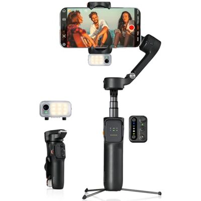 hohem iSteady V3 Gimbal Estabilizador Estabilizador de cardán 3 Ejes, rastreador magnético de IA, Controlador Desmontable, Poste extendido Incorporado, trípode, Plegable, para Live Stream, vlog hohem iSteady V3 Gimbal Estabilizador Estabilizador de cardán 3 Ejes, rastreador magnético de IA, Controlador Desmontable, Poste extendido Incorporado, trípode, Plegable, para Live Stream, vlog