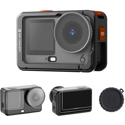 K&F CONCEPT Jaula con Protector de Pantalla Compatible con dji Osmo Action6 Jaula de aluminio con protector de pantalla, zapata fría, compatible trípode y selfie stick, para DJI Osmo Action 6, CD06 K&F CONCEPT Jaula con Protector de Pantalla Compatible con dji Osmo Action6 Jaula de aluminio con protector de pantalla, zapata fría, compatible trípode y selfie stick, para DJI Osmo Action 6, CD06
