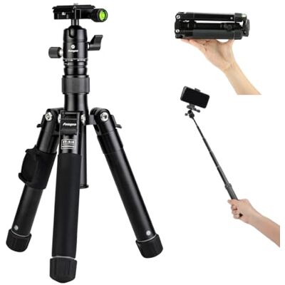 Fotopro FY810 Mini trípode, carga máxima de hasta 6.6 libras, tamaño plegable 8.6 a 55 pulgadas Fotopro FY810 Mini trípode, carga máxima de hasta 6.6 libras, tamaño plegable 8.6 a 55 pulgadas