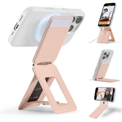MOFT Trípode para Smartphone, Cartera 3 en 1 y Soporte Ajustable para Teléfono Móvil Soporte Magnético para Tarjetas Mini Trípode, Compatible con NFC, Piel Vegana MOVAS, Melocotón Rosa MOFT Trípode para Smartphone, Cartera 3 en 1 y Soporte Ajustable para Teléfono Móvil Soporte Magnético para Tarjetas Mini Trípode, Compatible con NFC, Piel Vegana MOVAS, Melocotón Rosa