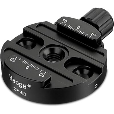 Haoge CP-58 Perilla de Tornillo de liberación rápida de 58 mm, Adaptador de Abrazadera para Placa QR de liberación rápida, trípode de cámara, Cabeza de Bola, monopié, Compatible con Arca Swiss Haoge CP-58 Perilla de Tornillo de liberación rápida de 58 mm, Adaptador de Abrazadera para Placa QR de liberación rápida, trípode de cámara, Cabeza de Bola, monopié, Compatible con Arca Swiss