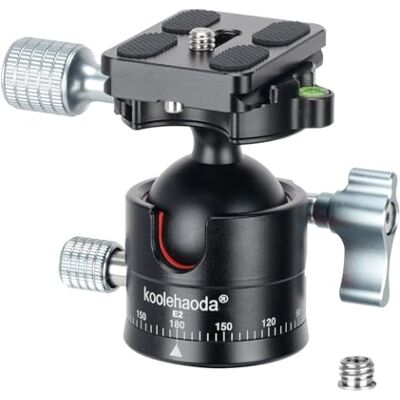 koolehaoda Rótula de Trípode, 36MM Cabezal de Bola Metálica Ballhead 360° Giratoria Panorámica con 1/4” Plato de Liberación Rápida para Cámaras DSLR Trípodes Monopies Deslizador, Carga Máxima 15kg koolehaoda Rótula de Trípode, 36MM Cabezal de Bola Metálica Ballhead 360° Giratoria Panorámica con 1/4” Plato de Liberación Rápida para Cámaras DSLR Trípodes Monopies Deslizador, Carga Máxima 15kg