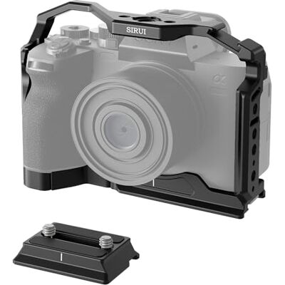 Sirui Cage de Liberación Rápida para Sony A7R V/A7 IV/A7S III/A7R IV/A con Placa QR 2 en 1 para Arca, NATO Rail y Placa para Arca, Acceso Completo y Diseño Antiarañazos AM-A7-CT Sirui Cage de Liberación Rápida para Sony A7R V/A7 IV/A7S III/A7R IV/A con Placa QR 2 en 1 para Arca, NATO Rail y Placa para Arca, Acceso Completo y Diseño Antiarañazos AM-A7-CT