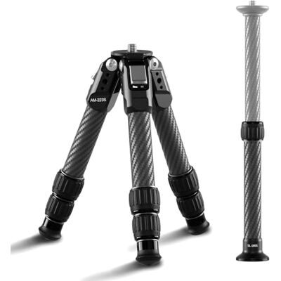 Sirui 26,6" Mini Trípode para Cámara, Trípode de Carbono Portátil con Tubo de Extensión, Trípodes de Mesa Solo 0.7 kg y Soporte 15 kg para Escritorio y Viaje AM-223S+SL-100S Sirui 26,6" Mini Trípode para Cámara, Trípode de Carbono Portátil con Tubo de Extensión, Trípodes de Mesa Solo 0.7 kg y Soporte 15 kg para Escritorio y Viaje AM-223S+SL-100S