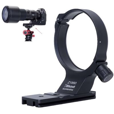 iShoot Anillo de montaje de trípode de metal compatible con Nikon Nikkor Z 180-600 mm F5.6-6.3 VR, soporte de lente inferior Arca-Swiss Fit placa de liberación rápida para cabezal de abrazadera Arca y iShoot Anillo de montaje de trípode de metal compatible con Nikon Nikkor Z 180-600 mm F5.6-6.3 VR, soporte de lente inferior Arca-Swiss Fit placa de liberación rápida para cabezal de abrazadera Arca y