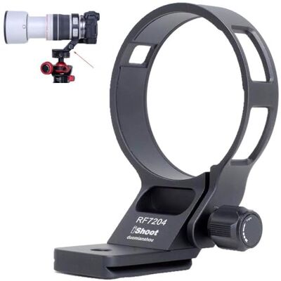 iShoot Anillo de montaje de trípode para collar de lente compatible con Canon RF 70-200 f/4L IS USM, soporte de lente inferior es Arca-Swiss Fit placa de liberación rápida para abrazadera de trípode iShoot Anillo de montaje de trípode para collar de lente compatible con Canon RF 70-200 f/4L IS USM, soporte de lente inferior es Arca-Swiss Fit placa de liberación rápida para abrazadera de trípode