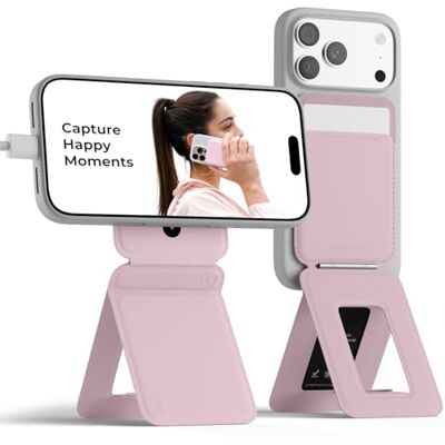 MOFT Trípode para Smartphone, Cartera 3 en 1 y Soporte Ajustable para Teléfono Móvil Soporte Magnético para Tarjetas Mini Trípode, Compatible con NFC, Piel Vegana MOVAS, Rubor MOFT Trípode para Smartphone, Cartera 3 en 1 y Soporte Ajustable para Teléfono Móvil Soporte Magnético para Tarjetas Mini Trípode, Compatible con NFC, Piel Vegana MOVAS, Rubor