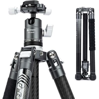 Fotopro 152 CM Trípode de Cámara de Fibra de Carbono con Cabeza de Bola 360 1/4 Placa de Liberación Rápida Trípode Profesional DSLR para Cámara Carga Máxima de 10 KG X Aircross 3 Gris Fotopro 152 CM Trípode de Cámara de Fibra de Carbono con Cabeza de Bola 360 1/4 Placa de Liberación Rápida Trípode Profesional DSLR para Cámara Carga Máxima de 10 KG X Aircross 3 Gris
