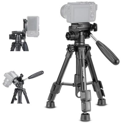 NEEWER BÁSICO Mini Trípode Escritorio para Cámara con 3 Vias Pan Tilt Cabezal & Asa, Pequeño Soporte Mesa Portátil Metal Palo Selfies con Tornillo 1/4" para Grabación Vogs DSLR, Carga Máx 4.4lb,TP02 NEEWER BÁSICO Mini Trípode Escritorio para Cámara con 3 Vias Pan Tilt Cabezal & Asa, Pequeño Soporte Mesa Portátil Metal Palo Selfies con Tornillo 1/4" para Grabación Vogs DSLR, Carga Máx 4.4lb,TP02
