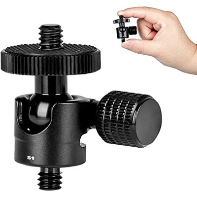 koolehaoda Montaje de Trípode de Cabeza Esférica de Cámara Súper Pequeña y Conector de 1/4 koolehaoda Montaje de Trípode de Cabeza Esférica de Cámara Súper Pequeña y Conector de 1/4
