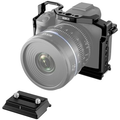 Sirui Jaula para Cámara Canon EOS R50, Viene con Placa de Liberación Rápida 2 en 1 para Tipo Arca o Manfrotto, Base Tipo Arca Integrada, Zapata Fría, Riel NATO y Orificios Roscados, AM-EOSR50 Sirui Jaula para Cámara Canon EOS R50, Viene con Placa de Liberación Rápida 2 en 1 para Tipo Arca o Manfrotto, Base Tipo Arca Integrada, Zapata Fría, Riel NATO y Orificios Roscados, AM-EOSR50
