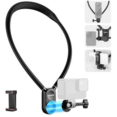 NEEWER Soporte magnético para el Cuello con Clip Compatible con GoPro Hero 12 11 10 MAX dji Action 4 Insta360 Samsung, liberación rápida POV cámara de acción Collar Montaje Vlog Aceessories, GP15 NEEWER Soporte magnético para el Cuello con Clip Compatible con GoPro Hero 12 11 10 MAX dji Action 4 Insta360 Samsung, liberación rápida POV cámara de acción Collar Montaje Vlog Aceessories, GP15