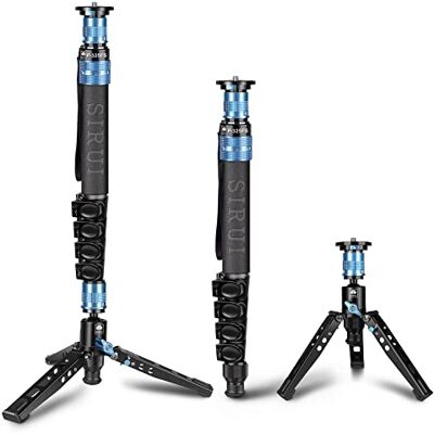 Sirui P-325FS Monopié de Fibra de Carbono de 140cm con Pies para Fotografía SLR, Monopié de Fotografía Profesional Portátil de 5 Secciones para Cámara, Videocámara, Carga Máxima 10kg Sirui P-325FS Monopié de Fibra de Carbono de 140cm con Pies para Fotografía SLR, Monopié de Fotografía Profesional Portátil de 5 Secciones para Cámara, Videocámara, Carga Máxima 10kg