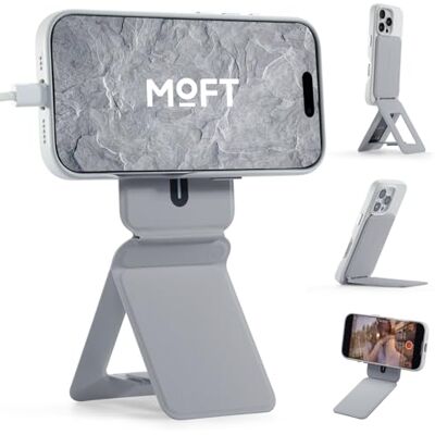 MOFT Soporte Magnético para Teléfono, Soporte Trípode Compatible con MagSafe, Soporte Portátil Multifuncional con Ángulo Ajustable para Viajes, Reuniones y Vlogging (Cemento) MOFT Soporte Magnético para Teléfono, Soporte Trípode Compatible con MagSafe, Soporte Portátil Multifuncional con Ángulo Ajustable para Viajes, Reuniones y Vlogging (Cemento)