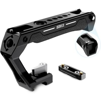 Sirui NATO Top Handle Ligero, Mango de Liberación Rápida Rail para Jaula de Cámara DSLR, Top Handle Universal con 3 Adaptadores de Zapata SC-TH Sirui NATO Top Handle Ligero, Mango de Liberación Rápida Rail para Jaula de Cámara DSLR, Top Handle Universal con 3 Adaptadores de Zapata SC-TH