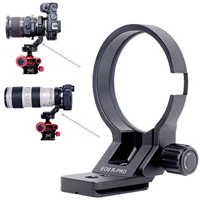 iShoot Anillo de montaje para trípode compatible con Canon EF-EOS R, modelo básico, soporte de lente soporte inferior de 39 mm Arca-Swiss Fit placa de liberación rápida cola de milano iShoot Anillo de montaje para trípode compatible con Canon EF-EOS R, modelo básico, soporte de lente soporte inferior de 39 mm Arca-Swiss Fit placa de liberación rápida cola de milano