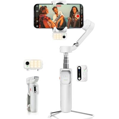 hohem iSteady V3 Gimbal Estabilizador Estabilizador de cardán 3 Ejes, rastreador magnético de IA, Controlador Desmontable, Poste extendido Incorporado, trípode, Plegable, para Live Stream, vlog hohem iSteady V3 Gimbal Estabilizador Estabilizador de cardán 3 Ejes, rastreador magnético de IA, Controlador Desmontable, Poste extendido Incorporado, trípode, Plegable, para Live Stream, vlog