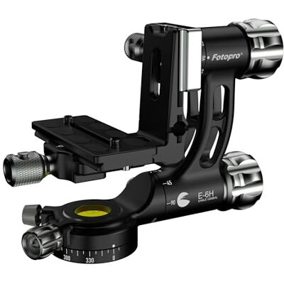 Fotopro Cabeza Cardán E-6H, Cabeza De Lente Grande, Para Fotografía De Vida Silvestre, Deportiva Y Astrográfica, Color Negro Fotopro Cabeza Cardán E-6H, Cabeza De Lente Grande, Para Fotografía De Vida Silvestre, Deportiva Y Astrográfica, Color Negro