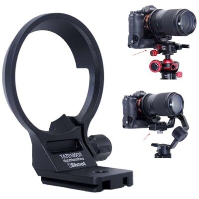 iShoot Collar de lente de anillo de montaje de trípode compatible con Tamron 70-180 mm f/2.8 Di III VC VXD G2 A065 E-Mount, soporte de soporte Arca-Swiss Fit placa de liberación rápida para abrazadera iShoot Collar de lente de anillo de montaje de trípode compatible con Tamron 70-180 mm f/2.8 Di III VC VXD G2 A065 E-Mount, soporte de soporte Arca-Swiss Fit placa de liberación rápida para abrazadera