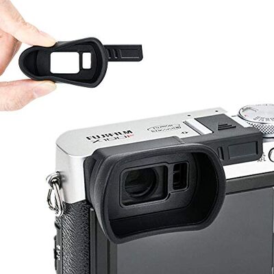 KIWIFOTOS Ocular con Visera de Goma para el Visor de la cámara Fuji X100F Protector de visor de silicona suave ABS duradero Bloquea luz parásita Protege contra impactos Instalación por zapata KIWIFOTOS Ocular con Visera de Goma para el Visor de la cámara Fuji X100F Protector de visor de silicona suave ABS duradero Bloquea luz parásita Protege contra impactos Instalación por zapata