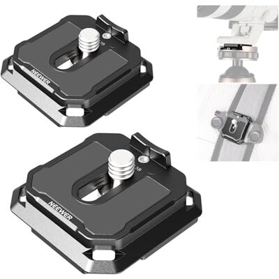 NEEWER 38mm 2pcs Square Quick Release Plates, QR Plate for Ark Type Camera Compatible with Peak Design Capture V3 Tripod Head Shoulder Clip, Max 17.6 lb/8 kg QPR-5B! NEEWER 38mm 2pcs Square Quick Release Plates, QR Plate for Ark Type Camera Compatible with Peak Design Capture V3 Tripod Head Shoulder Clip, Max 17.6 lb/8 kg QPR-5B!