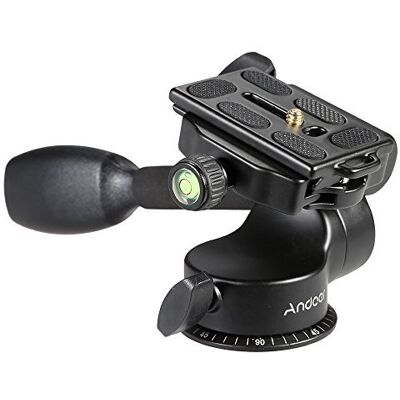 Andoer Rótula de la Cámara (Load 6KG) Q08 video del trípode cabeza de la bola de 3 vías de fluido Cabeza de balancines con placa de liberación rápida para la cámara réflex digital trípode de Monopod Andoer Rótula de la Cámara (Load 6KG) Q08 video del trípode cabeza de la bola de 3 vías de fluido Cabeza de balancines con placa de liberación rápida para la cámara réflex digital trípode de Monopod