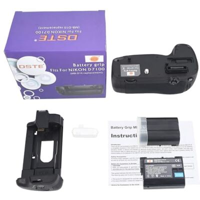 DSTE ? MB-D15 Replacement Battery Grip for Nikon D7100 + 2 Piezas EN-EL15 Li-Ion Battery DSTE ? MB-D15 Replacement Battery Grip for Nikon D7100 + 2 Piezas EN-EL15 Li-Ion Battery