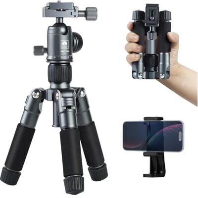 Sirui Mini Trípode para Cámara con Rótula de Bola de 360 ° Aleación de Aluminio 20"/ 50cm, Soporte de Trípode de Mesa para DSLR, Cámara, Teléfono, Cargado hasta 22libras AM-TT50 Sirui Mini Trípode para Cámara con Rótula de Bola de 360 ° Aleación de Aluminio 20"/ 50cm, Soporte de Trípode de Mesa para DSLR, Cámara, Teléfono, Cargado hasta 22libras AM-TT50