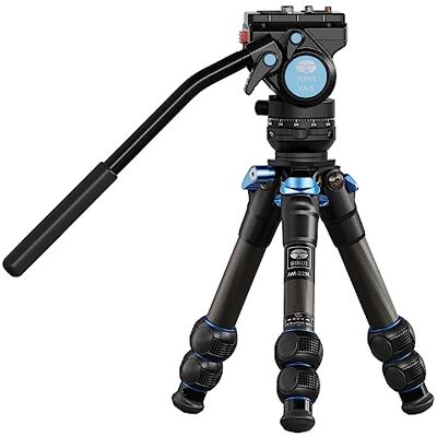 Sirui AM-223L Mini Trípode con Cabezal Fluido VA-5, Trípode de Viaje de Carbono para Cámara, Videocámara, con Base Niveladora, Altura Máxima 44,4cm, Altura Plegada 31cm, Carga Máxima 3kg Sirui AM-223L Mini Trípode con Cabezal Fluido VA-5, Trípode de Viaje de Carbono para Cámara, Videocámara, con Base Niveladora, Altura Máxima 44,4cm, Altura Plegada 31cm, Carga Máxima 3kg