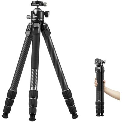 Sirui Trípode Profesional de Fibra de Carbono con Cabeza de Bola 43mm, Altura Ajustable 128cm, Carga 20kg,Estabilidad Ultra para DSLR, Cámaras Sin Espejo y Video, AM-284S+G1 Sirui Trípode Profesional de Fibra de Carbono con Cabeza de Bola 43mm, Altura Ajustable 128cm, Carga 20kg,Estabilidad Ultra para DSLR, Cámaras Sin Espejo y Video, AM-284S+G1