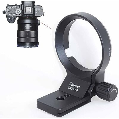 iShoot Soporte de soporte para trípode compatible con Sony FE 24-240 mm f/3.5-6.3 OSS, 10-18 mm f/4, 16-35 mm f/4 ZA OSS, 18-135 mm f/3.5-5.6 OSS, 24 mm f/1.4 GM, 24-70 mm f/4 ZA OSS iShoot Soporte de soporte para trípode compatible con Sony FE 24-240 mm f/3.5-6.3 OSS, 10-18 mm f/4, 16-35 mm f/4 ZA OSS, 18-135 mm f/3.5-5.6 OSS, 24 mm f/1.4 GM, 24-70 mm f/4 ZA OSS