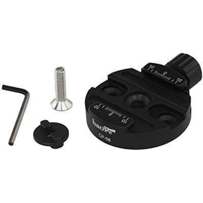 Haoge Combo Boss Adaptador de repuesto para trípode de rótula de bola Manfrotto con enganche de liberación rápida CP-58 (58 mm) compatible con Arca-Swiss Haoge Combo Boss Adaptador de repuesto para trípode de rótula de bola Manfrotto con enganche de liberación rápida CP-58 (58 mm) compatible con Arca-Swiss