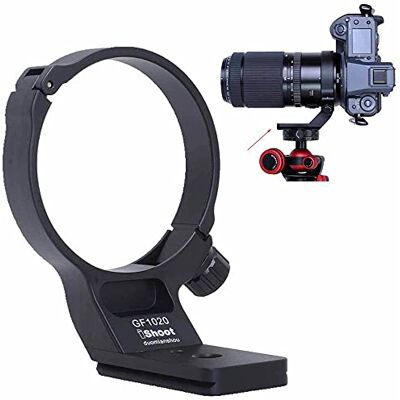 iShoot Collar de lente de anillo de montaje de trípode compatible con Fujifilm GF 250 mm f/4 R LM OIS WR y Fuji GF 100-200 mm f/5.6 R LM OIS WR, la parte inferior del soporte de lente es Arca-Swiss iShoot Collar de lente de anillo de montaje de trípode compatible con Fujifilm GF 250 mm f/4 R LM OIS WR y Fuji GF 100-200 mm f/5.6 R LM OIS WR, la parte inferior del soporte de lente es Arca-Swiss