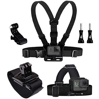 TELESIN Eyeon 3 en 1 Kit arnés de pecho + fijación arnés cabeza diadema + fijación muñeca con J Hook para y tornillos GoPro, Xiaomi YI, SJCAM, Campark, Victure, Crosstour, Apeman Cámara de acción TELESIN Eyeon 3 en 1 Kit arnés de pecho + fijación arnés cabeza diadema + fijación muñeca con J Hook para y tornillos GoPro, Xiaomi YI, SJCAM, Campark, Victure, Crosstour, Apeman Cámara de acción