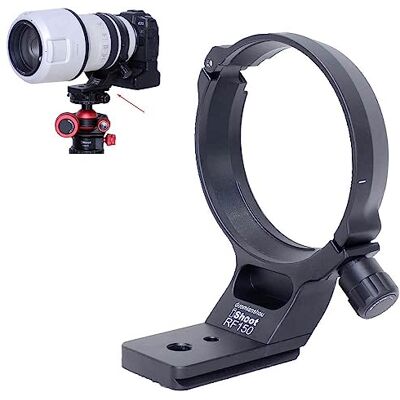 iShoot Anillo de montaje de trípode de metal compatible con Canon RF 100-500 mm f/4.5-7.1L IS USM, soporte de soporte de lente inferior es Arca-Swiss Fit placa de liberación rápida ranura de cola de iShoot Anillo de montaje de trípode de metal compatible con Canon RF 100-500 mm f/4.5-7.1L IS USM, soporte de soporte de lente inferior es Arca-Swiss Fit placa de liberación rápida ranura de cola de