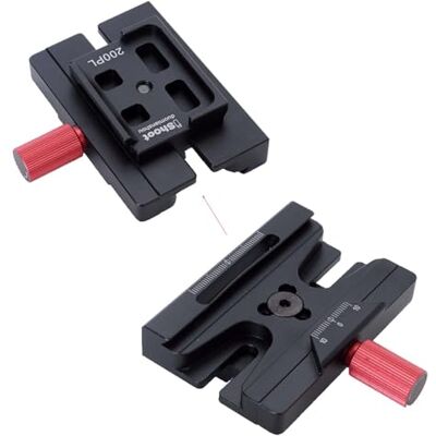 iShoot Adaptador abrazadera Convertidor para Arca-Swiss placa de liberación rápida Manfrotto 200PL/410PL a RC RC2 abrazadera de cabeza de bola de trípode estándar iShoot Adaptador abrazadera Convertidor para Arca-Swiss placa de liberación rápida Manfrotto 200PL/410PL a RC RC2 abrazadera de cabeza de bola de trípode estándar