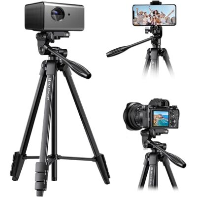 K&F CONCEPT Tripode Proyector, Trípode para Móvil 152cm Compatible con DSLR Canon Nikon Sony, Smartphone con Soporte para Móvil, Trípode de Viaje de Aluminio con Mando a Distancia Bluetooth K&F CONCEPT Tripode Proyector, Trípode para Móvil 152cm Compatible con DSLR Canon Nikon Sony, Smartphone con Soporte para Móvil, Trípode de Viaje de Aluminio con Mando a Distancia Bluetooth