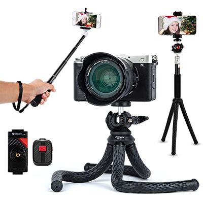 Fotopro Trípode Flexible de Palo Selfie para Smartphone, pequeño Mini Gorilla Pod con Soporte de teléfono Extensible para Selfie, Pulpo Remoto inalámbrico, trípode de Mano para cámara de acción Fotopro Trípode Flexible de Palo Selfie para Smartphone, pequeño Mini Gorilla Pod con Soporte de teléfono Extensible para Selfie, Pulpo Remoto inalámbrico, trípode de Mano para cámara de acción