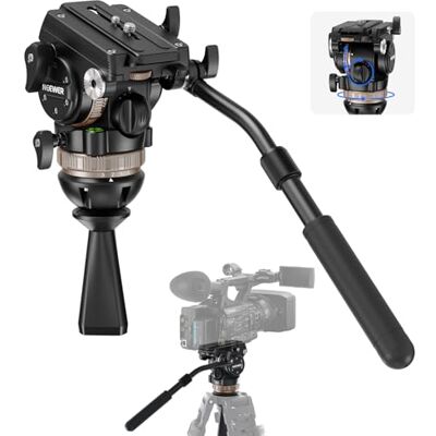 NEEWER Trípode de vídeo con 6 Niveles de contrapeso dinámico, 4 Niveles de amortiguación Pan/Tilt, Mango, Base φ75 mm, Placa QR, Cabezal de trípode Compatible con dji RS Gimbals, MAX Load 18lbs, TH45 NEEWER Trípode de vídeo con 6 Niveles de contrapeso dinámico, 4 Niveles de amortiguación Pan/Tilt, Mango, Base φ75 mm, Placa QR, Cabezal de trípode Compatible con dji RS Gimbals, MAX Load 18lbs, TH45