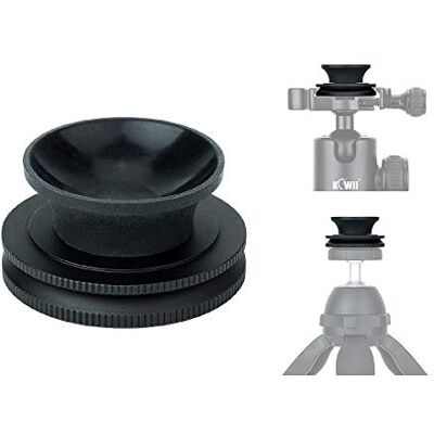 KIWIFOTOS Soporte para bola de lente con soporte de ventosa, rosca de trípode de 1/10.2 cm-20 y placa plana redonda Arca Swiss para fotografía de bolas de cristal, soporte de ventosa con base de KIWIFOTOS Soporte para bola de lente con soporte de ventosa, rosca de trípode de 1/10.2 cm-20 y placa plana redonda Arca Swiss para fotografía de bolas de cristal, soporte de ventosa con base de