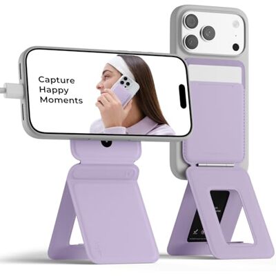 MOFT Trípode para Smartphone, Cartera 3 en 1 y Soporte Ajustable para Teléfono Móvil Soporte Magnético para Tarjetas Mini Trípode, Compatible con NFC, Piel Vegana MOVAS, Peonía MOFT Trípode para Smartphone, Cartera 3 en 1 y Soporte Ajustable para Teléfono Móvil Soporte Magnético para Tarjetas Mini Trípode, Compatible con NFC, Piel Vegana MOVAS, Peonía