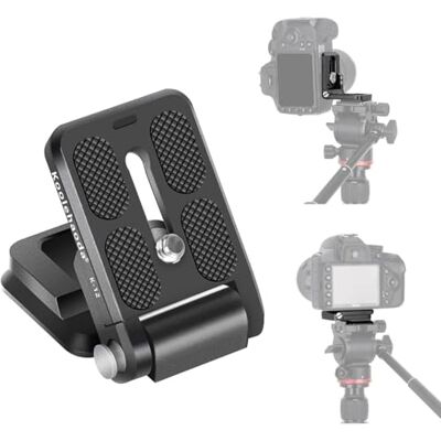 koolehaoda Placa de liberación rápida plegable en forma de L para cámara, soporte vertical horizontal con tornillo de 1/4 pulgadas de repuesto para cámara Canon Nikon Sony DSLR (K-12) koolehaoda Placa de liberación rápida plegable en forma de L para cámara, soporte vertical horizontal con tornillo de 1/4 pulgadas de repuesto para cámara Canon Nikon Sony DSLR (K-12)
