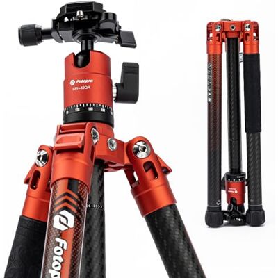 Fotopro 152 CM Trípode de Cámara de Fibra de Carbono con Cabeza de Bola 360 1/4 Placa de Liberación Rápida Trípode Profesional DSLR para Cámara Carga Máxima de 10 KG X Aircross 3 Naranja Fotopro 152 CM Trípode de Cámara de Fibra de Carbono con Cabeza de Bola 360 1/4 Placa de Liberación Rápida Trípode Profesional DSLR para Cámara Carga Máxima de 10 KG X Aircross 3 Naranja