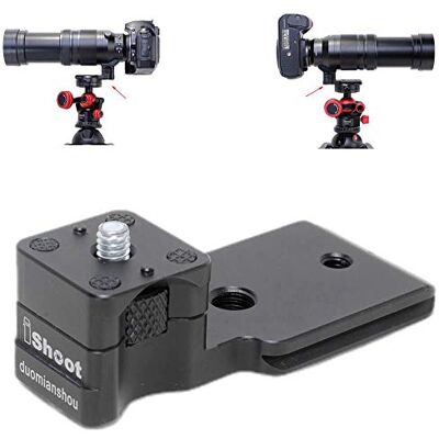 iShoot Soporte de metal para lente con soporte para trípode compatible con Panasonic Leica DG Vario-Elmar 100-400 mm f/4-6.3 ASPH Power OIS, Soporte de Camara con placa QR-Plate iShoot Soporte de metal para lente con soporte para trípode compatible con Panasonic Leica DG Vario-Elmar 100-400 mm f/4-6.3 ASPH Power OIS, Soporte de Camara con placa QR-Plate