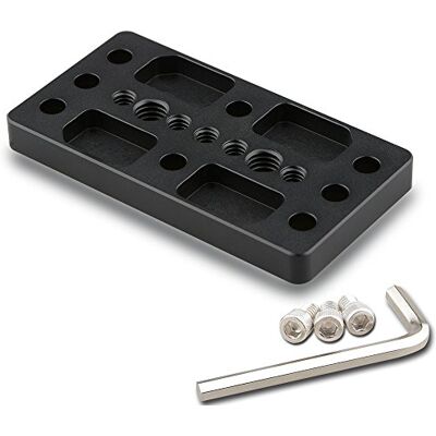 CAMVATE Placa de Queso de cámara con 1/4 "& 3/8" Rosca Agujero para DSLR Cámara Cage RIG estabilizador CAMVATE Placa de Queso de cámara con 1/4 "& 3/8" Rosca Agujero para DSLR Cámara Cage RIG estabilizador