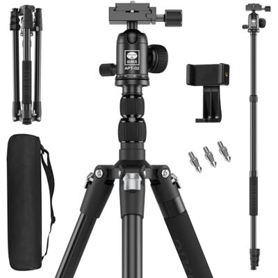 Sirui 78.7" Trípode Monopie para Cámara, Trípode de Aluminio, Placa de Liberación Rápida para Arca con Cabeza Esférica Panorámica de 360°, Carga Máxima 10kg APT-02 Sirui 78.7" Trípode Monopie para Cámara, Trípode de Aluminio, Placa de Liberación Rápida para Arca con Cabeza Esférica Panorámica de 360°, Carga Máxima 10kg APT-02