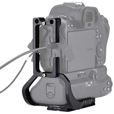 Sunwayfoto PCL-R5G L Placa Soporte en L para Canon EOS R5/R6 con empuñadura de batería Compatible con BG-R10 Arca Swiss L Quick Release Plate Sunwayfoto PCL-R5G L Placa Soporte en L para Canon EOS R5/R6 con empuñadura de batería Compatible con BG-R10 Arca Swiss L Quick Release Plate