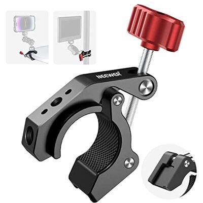 NEEWER Super Clamp Pinza con Zapata Fría y Agujeros Roscados de 1/4" 3/8", Carga Máxima 8,8lb/4kg, Soporte de Abrazadera para Cámara en Forma de Cangrejo, Compatible con SmallRig Brazos Magicos, ST81 NEEWER Super Clamp Pinza con Zapata Fría y Agujeros Roscados de 1/4" 3/8", Carga Máxima 8,8lb/4kg, Soporte de Abrazadera para Cámara en Forma de Cangrejo, Compatible con SmallRig Brazos Magicos, ST81